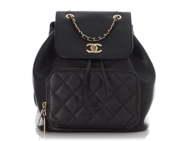 CHANEL Caviar Quilted Mini Business Affinity Backpack Black