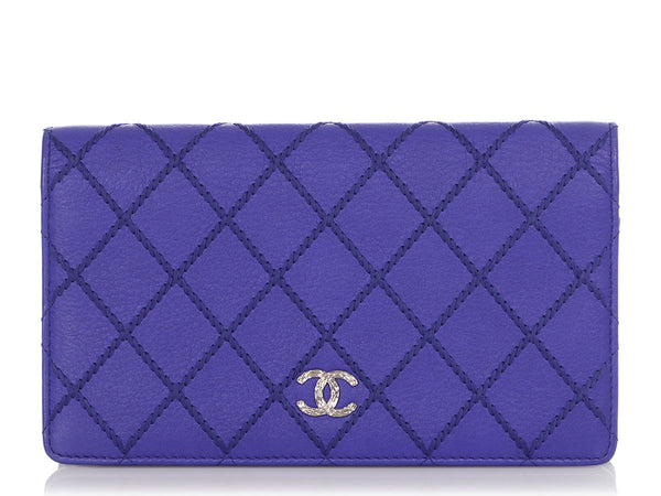Chanel Beige Hampton Stitch Quilted Leather L Yen Wallet
