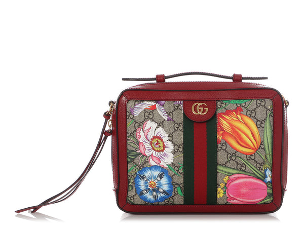 Gucci ophidia gg flora best sale mini bag in red