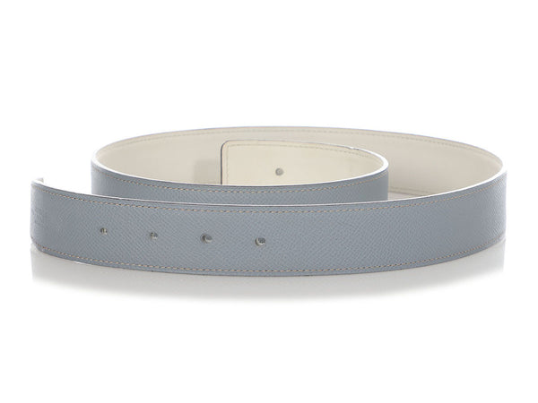 Hermès Gold and Bleu Jean Reversible Belt Strap 32mm - Ann's Fabulous  Closeouts