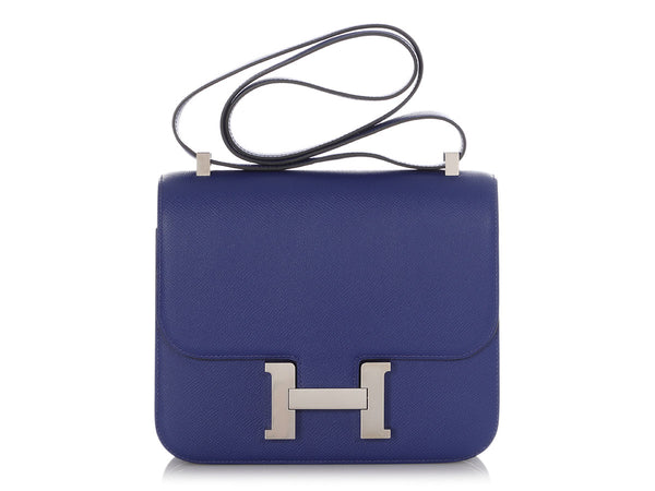 Hermes 'Bleu Electrique Constance 24' Shoulder Bag