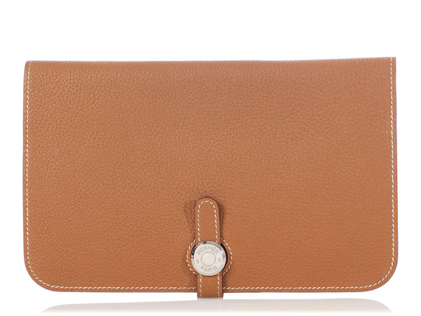 HERMES Togo Dogon Duo Wallet Gold 1296720