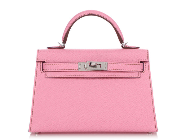 Hermes Mini Kelly 20 Sellier Bag in 5P Pink Bubblegum Epsom