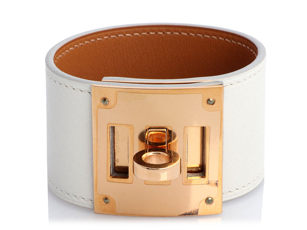 Hermès Etoupe Swift Kelly Dog Bracelet
