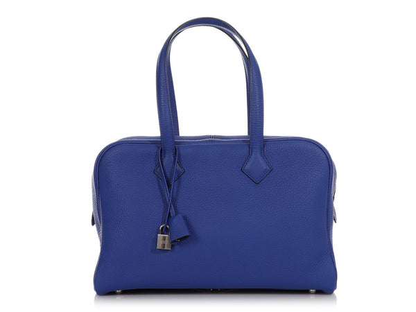 Hermès Electric Blue Clémence Victoria II 35