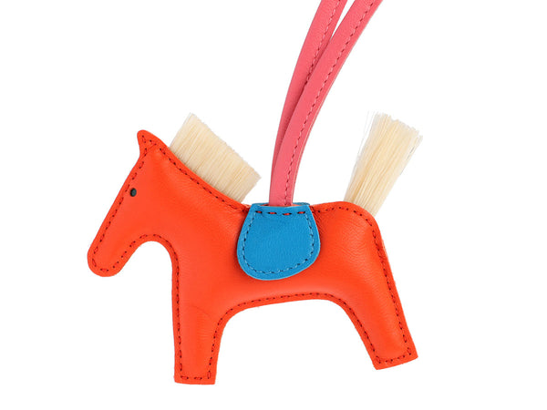 Hermès Orange Pourpre Grigri Horse Rodeo Bag Charm PM