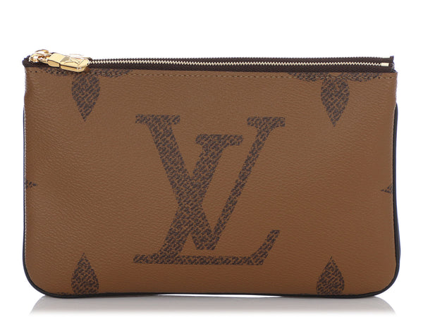 Louis Vuitton Double Zip Pochette In Monogram/giant Monogram