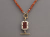 Alana Leigh Long Sunstone Medallion Pendant Necklace