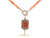 Alana Leigh Long Sunstone Medallion Pendant Necklace