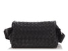 Bottega Veneta Black Intrecciato Nappa Leather Fold-Over Messenger Bag