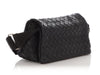 Bottega Veneta Black Intrecciato Nappa Leather Fold-Over Messenger Bag