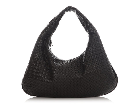 Bottega Veneta Medium Black Veneta Hobo