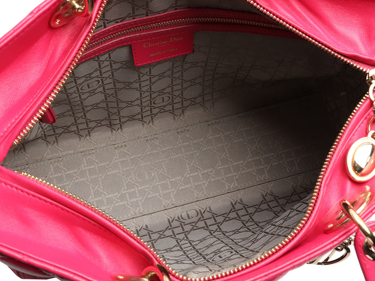 Dior Large Diorissimo Hot Pink Bag - Ann's Fabulous Closeouts