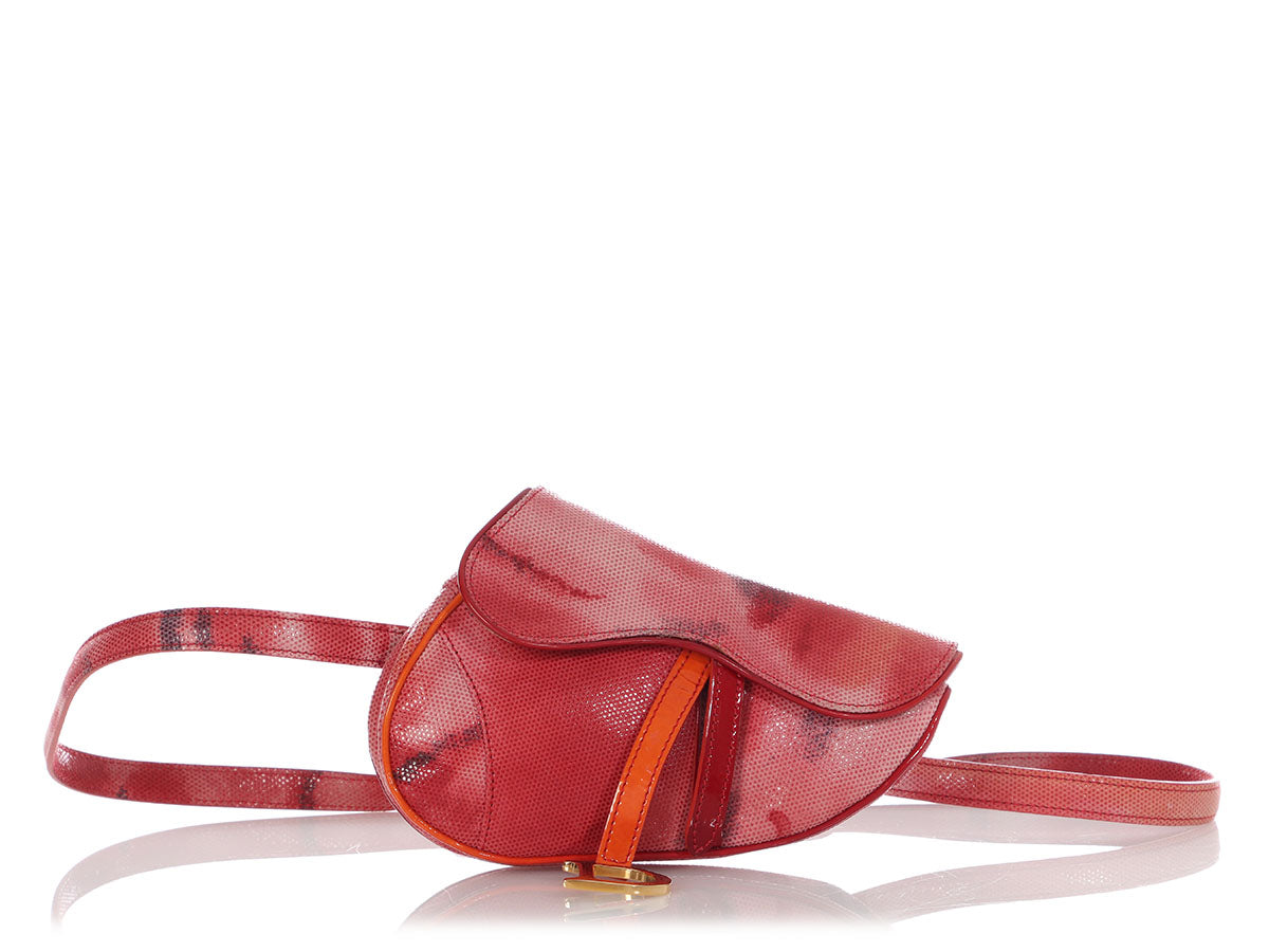 Saddle wallet on chain leather crossbody bag Dior Pink in Leather