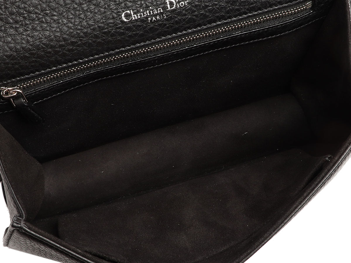 CHRISTIAN DIOR Grained Calfskin Medium Diorama Flap Bag Brown 1204657