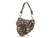 Dior Leopard Mizza Embroidered Saddle Bag