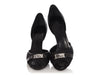 Dior Black Diorissimo Dorsay Peep Toe Pumps