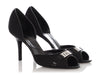 Dior Black Diorissimo Dorsay Peep Toe Pumps