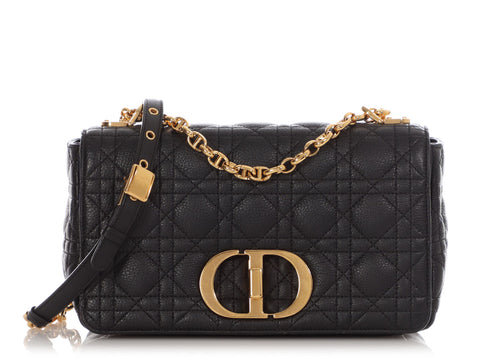 Dior Medium Black Lambskin Caro Bag