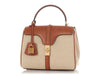 Celine Small Canvas Calfskin 16 Top Handle Bag