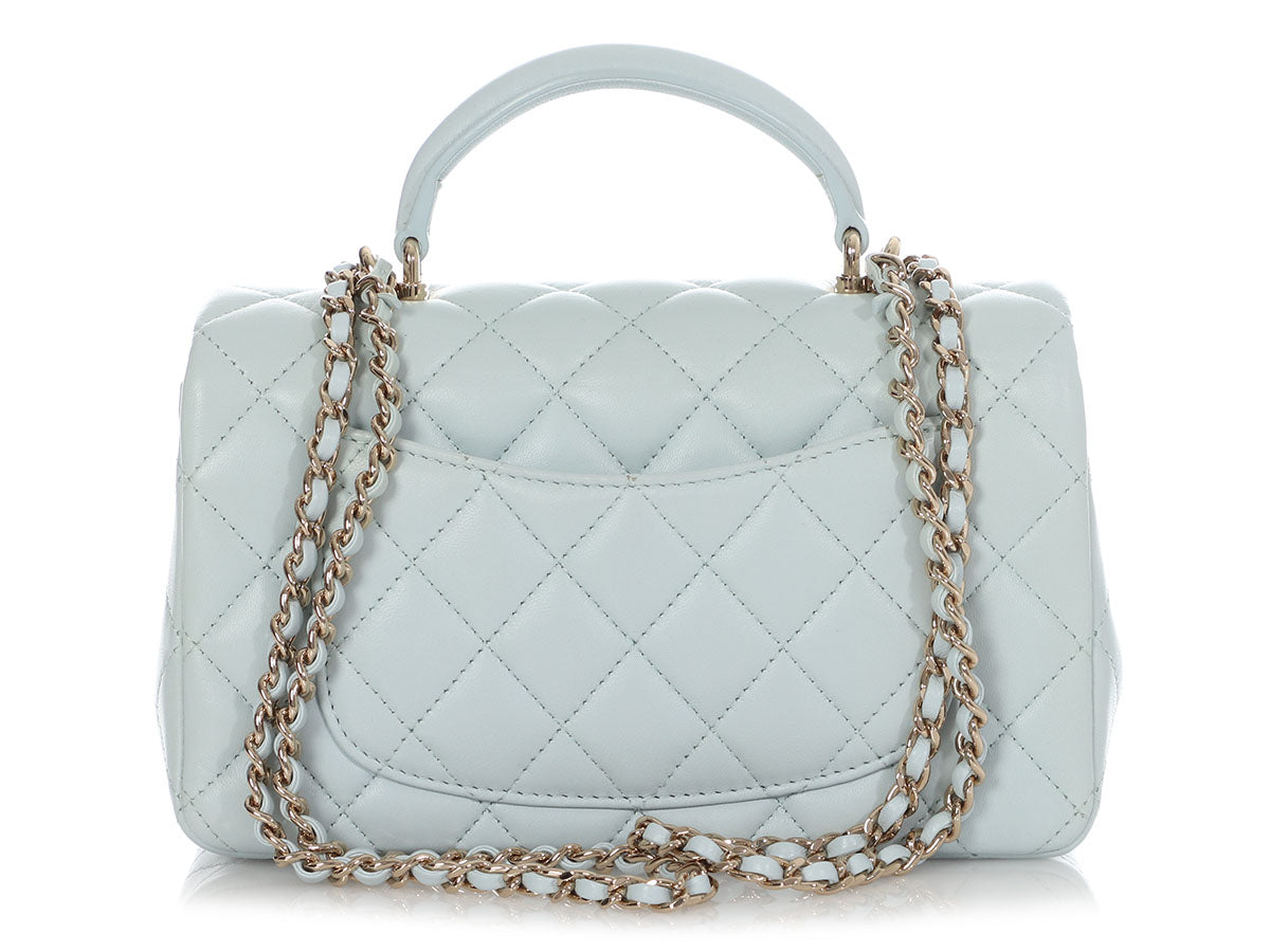 Chanel Light Blue Quilted Bag - Something Borrowed Something Blue
