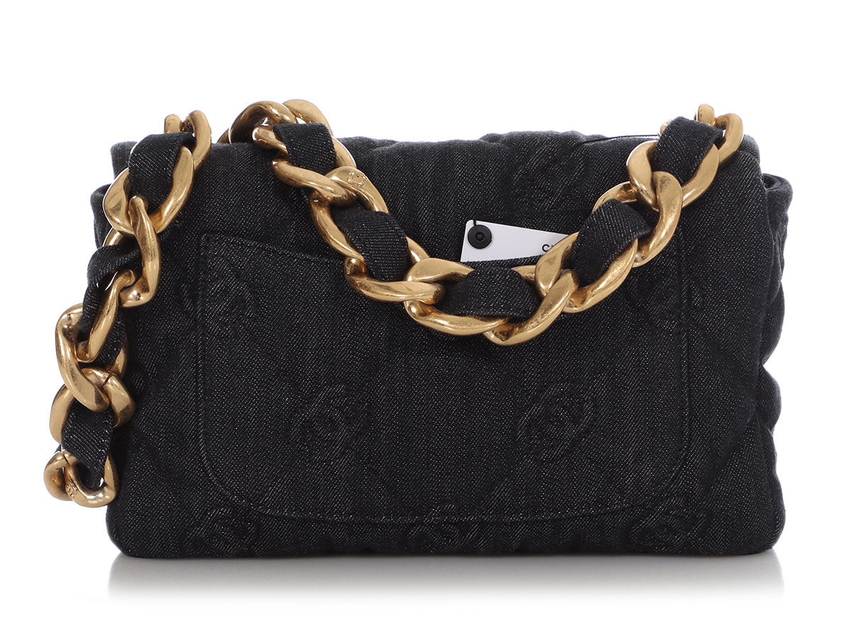 WGACA Chanel Fringed Denim Flap Bag