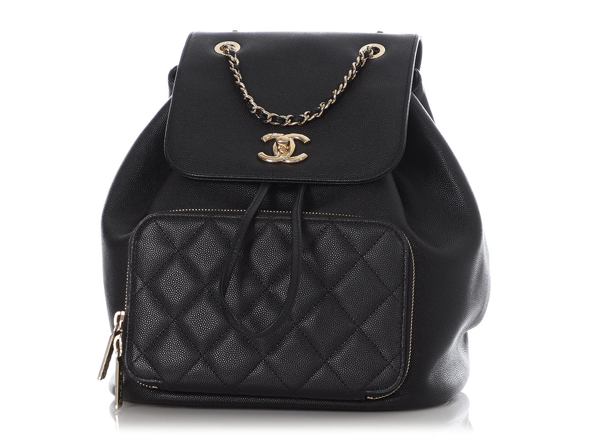 Chanel Black Caviar Business Affinity Backpack Gold Hardware, 2019