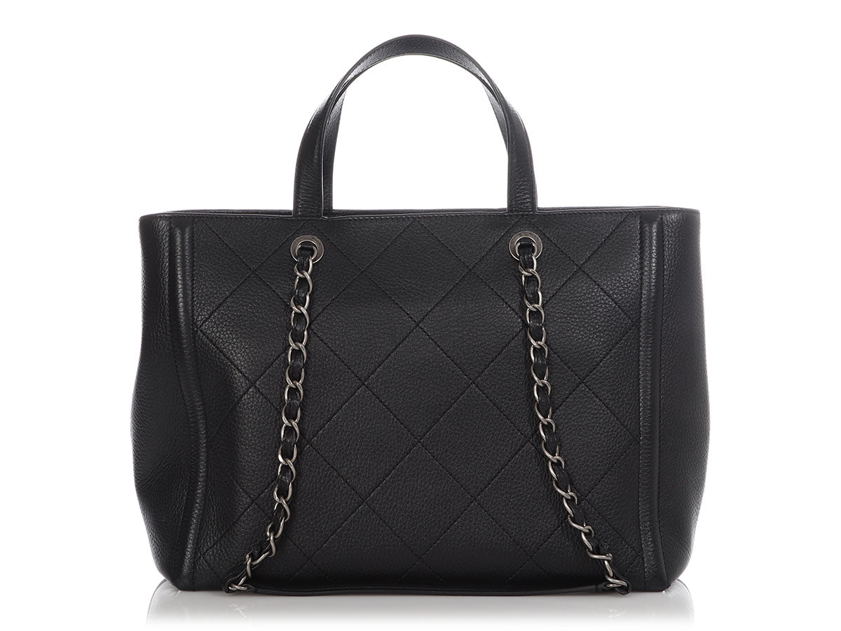 Chanel Black 2023 Large Deauville Shopping Tote