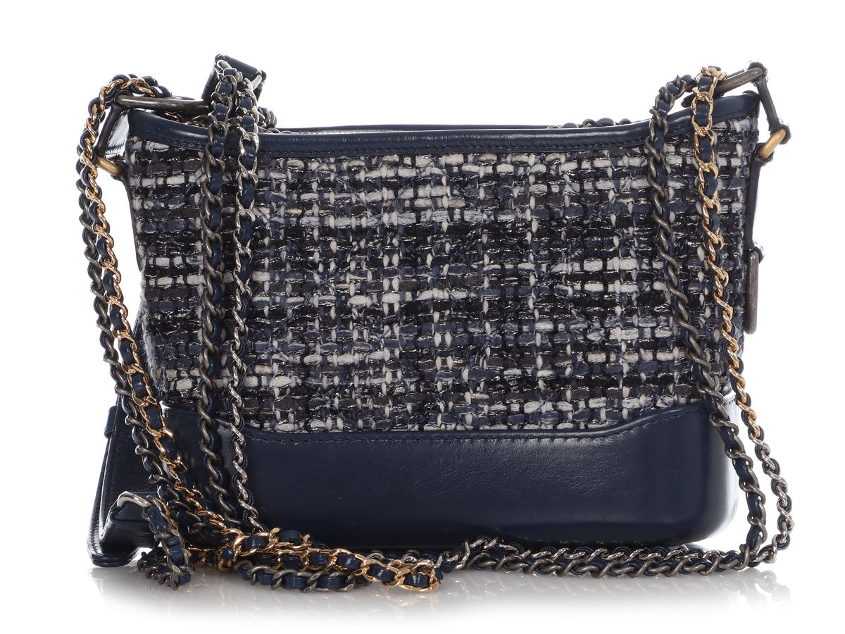 Chanel Gabrielle Small Hobo Tweed Calfskin Bag