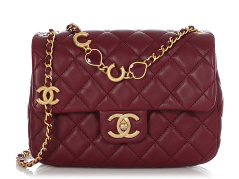 Chanel Quilted Extra Mini Rainbow Coco Handle Bag Lambskin Black