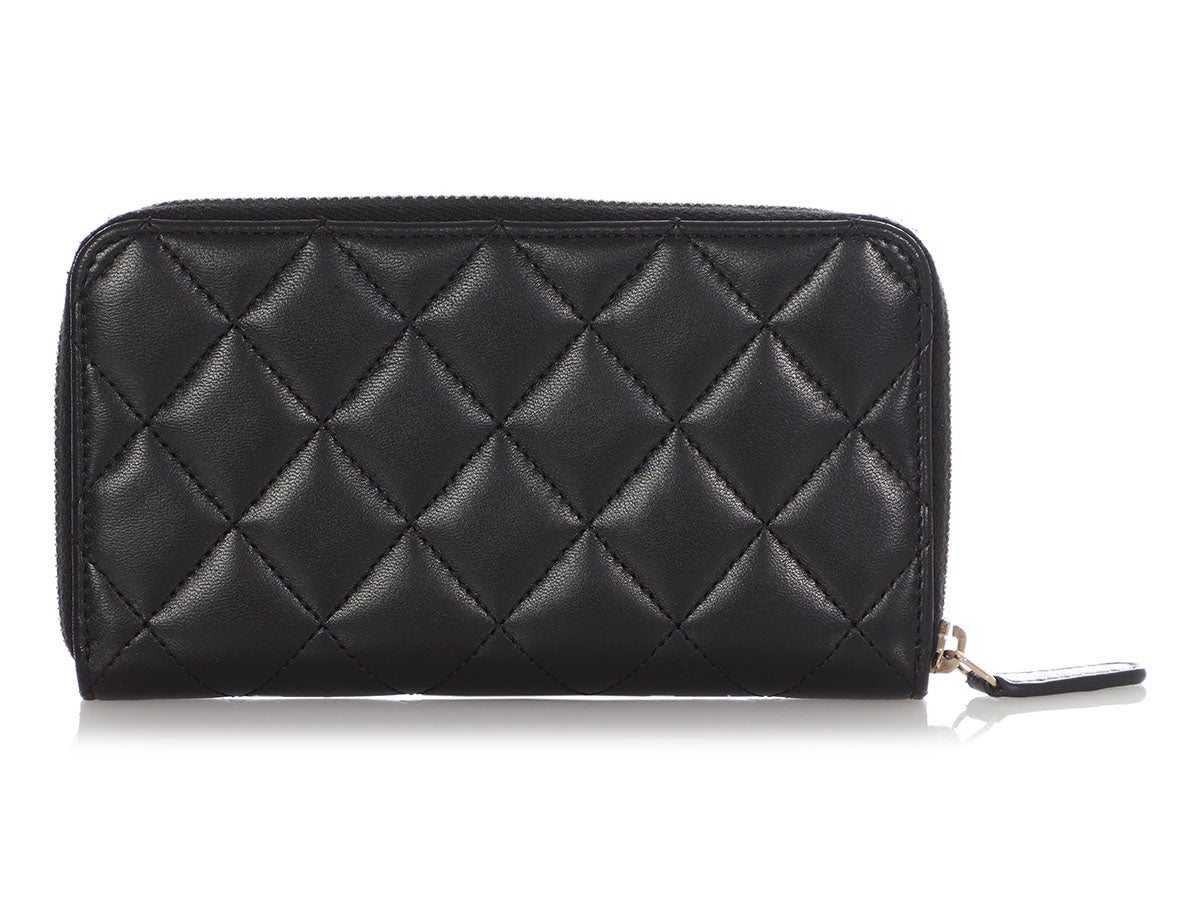 Chanel Classic Quilted Long Zip Wallet Black Lambskin – ＬＯＶＥＬＯＴＳＬＵＸＵＲＹ