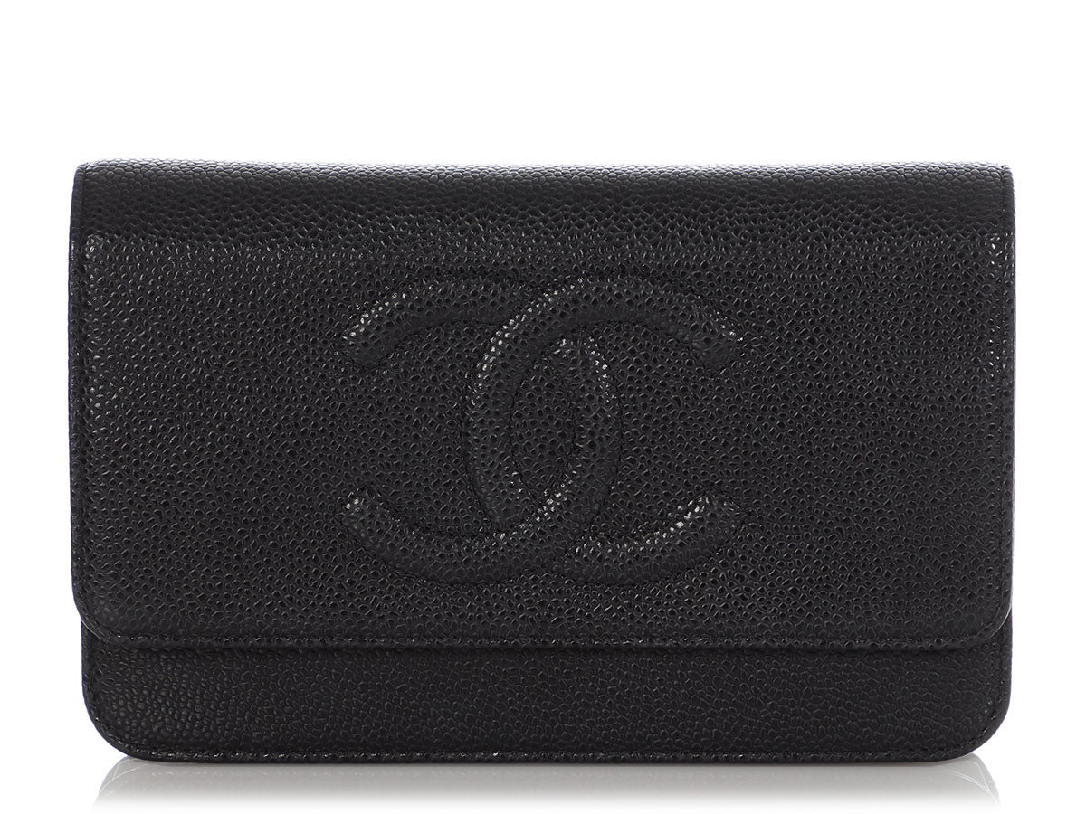 Chanel Iridescent Light Purple Quilted Calfskin Wallet On Chain