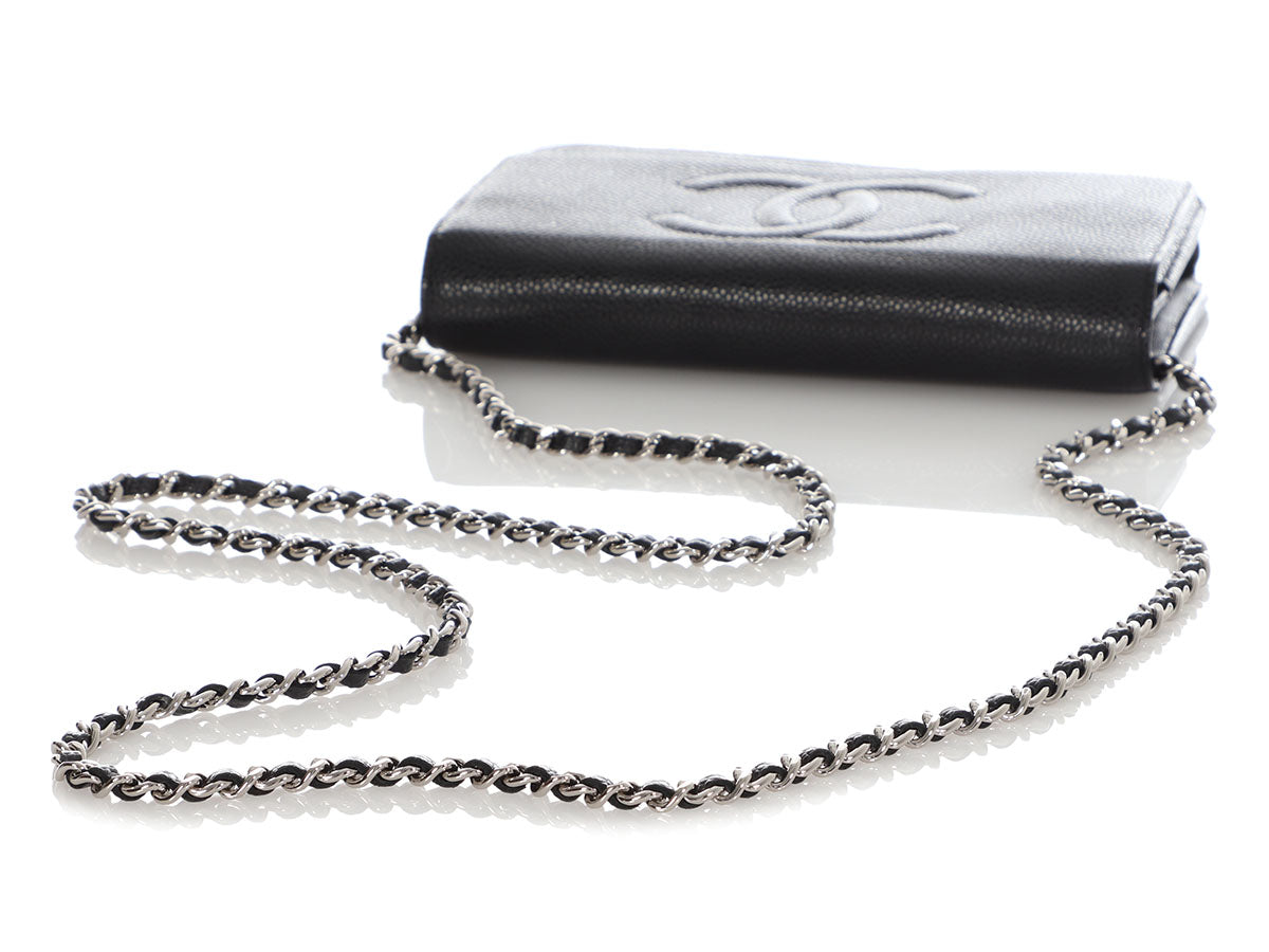 Chanel Timeless Wallet On Chain Caviar Beige