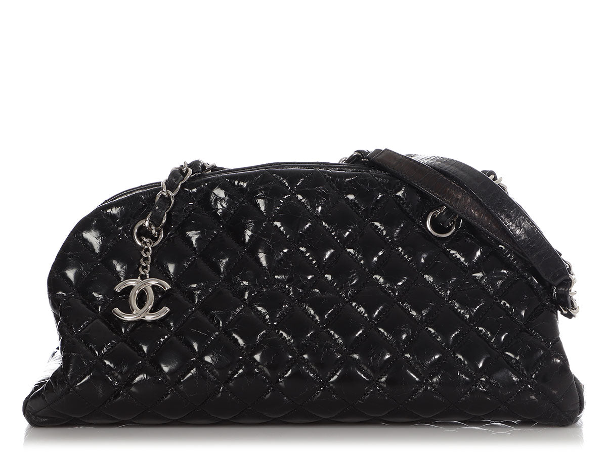 CHANEL, Bags, Chanel Black And Ivory Bowling Bag