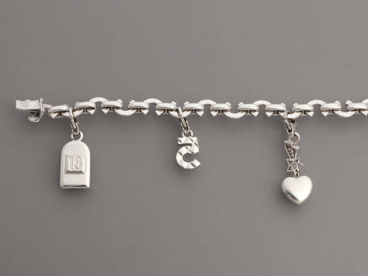 Chanel Mademoiselle Collection Profil de Camelia Bracelet with Six Charms