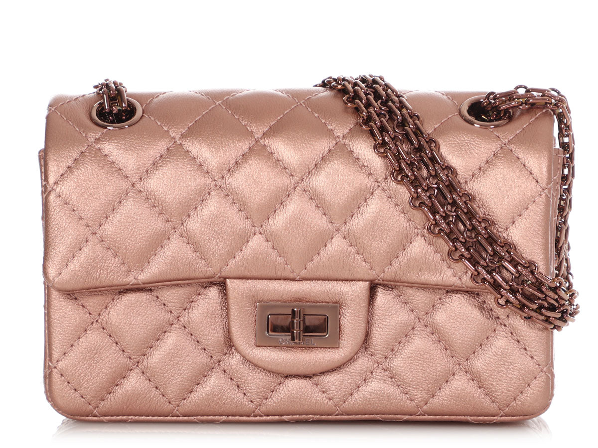 Chanel Double Side Flap Crossbody Bag Quilted Grained Calfskin