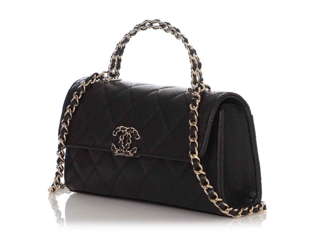 Authentic Chanel Black Caviar Leather Medium Business Affinity Flap Ba –  Paris Station Shop