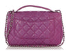 Chanel Purple Watersnake Easy Carry Flap