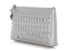 Chanel LE Silver Quilted Calfskin Keyboard Clutch