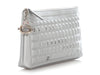 Chanel LE Silver Quilted Calfskin Keyboard Clutch