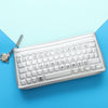 Chanel LE Silver Quilted Calfskin Keyboard Clutch