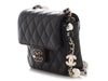 Chanel Mini Black Quilted Lambskin Heart Charms Flap