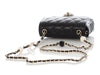 Chanel Mini Black Quilted Lambskin Heart Charms Flap