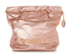 Chanel Mini Rose Gold Quilted Calfskin 22