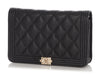 Chanel Black Quilted Caviar Boy Wallet On Chain WOC