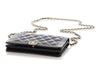 Chanel Black Quilted Caviar Boy Wallet On Chain WOC