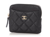 Chanel Black Quilted Caviar Zip Coin Purse