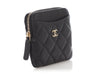 Chanel Black Quilted Caviar Zip Coin Purse