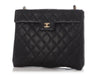 Chanel Vintage Black Quilted Caviar Single Flap Briefcase