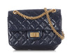 Chanel Mini Metallic Navy Quilted Aged Calfskin Reissue 2.55